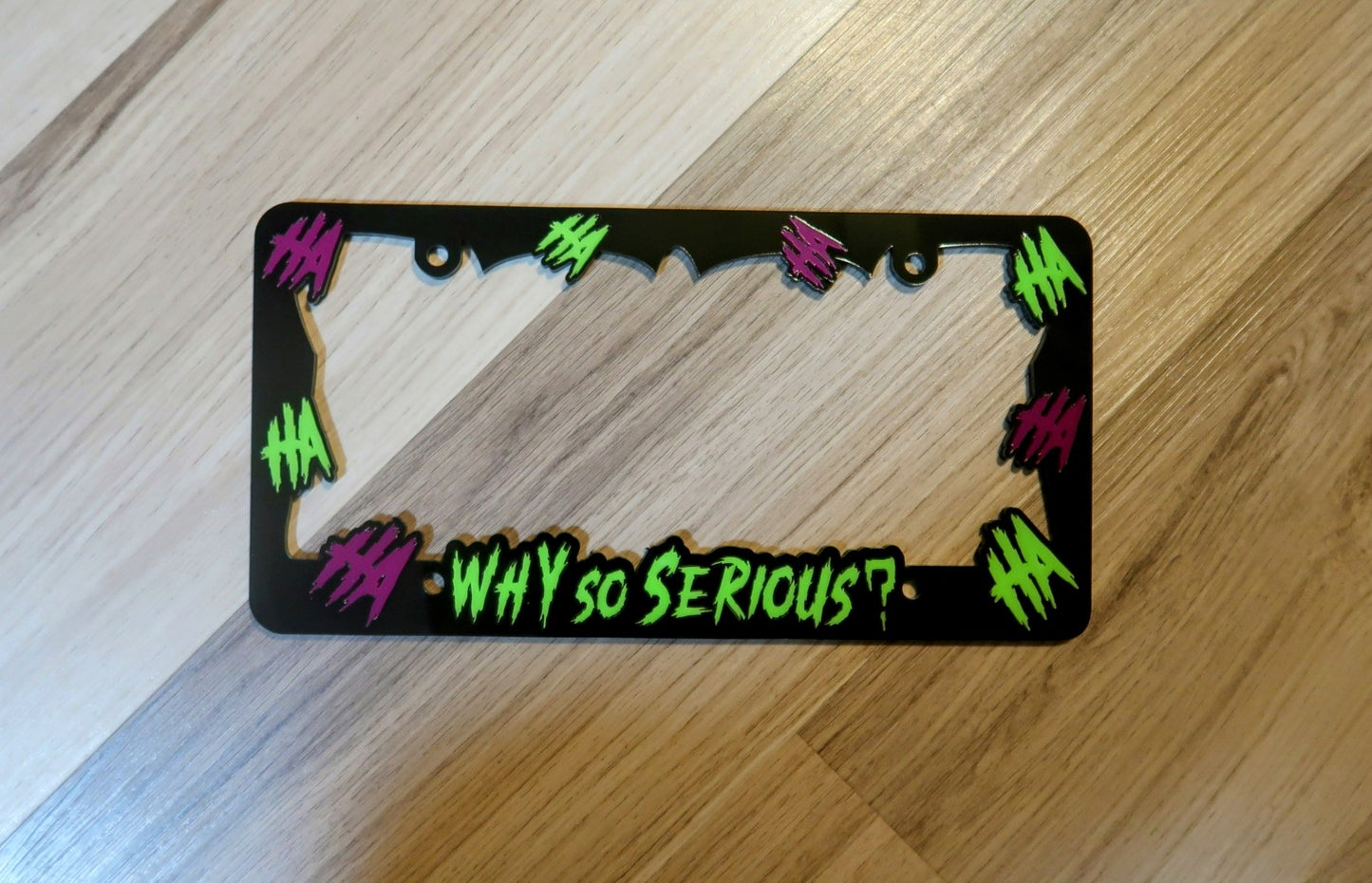 Why So Serious license plate frame. 1 Included