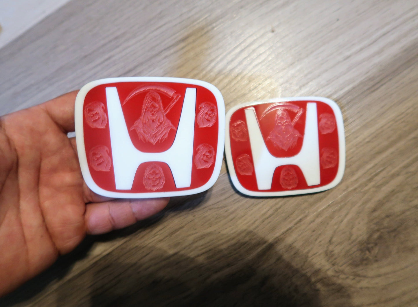 Custom Honda badges. Includes 2.