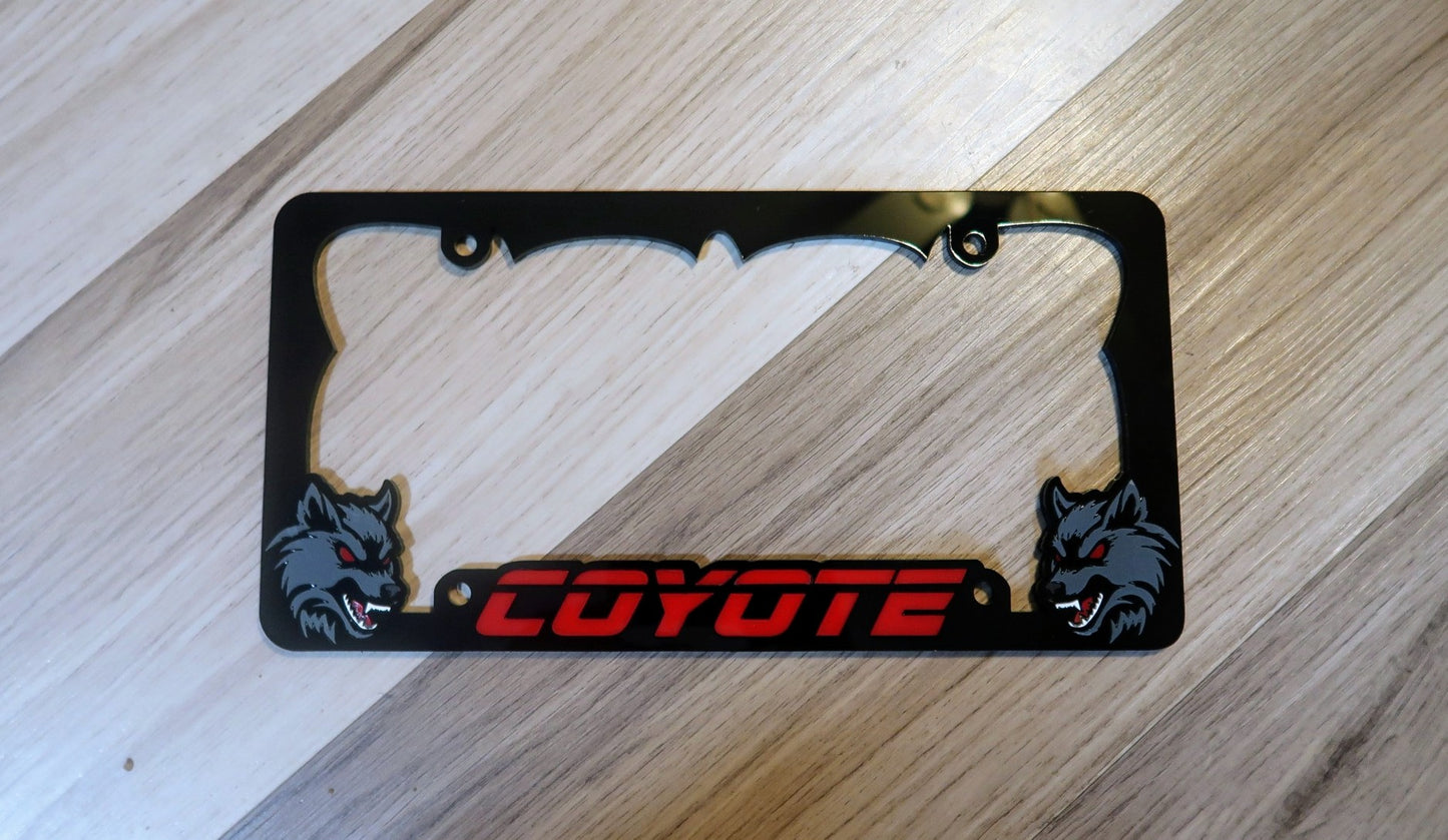 Coyote License Plate Frame