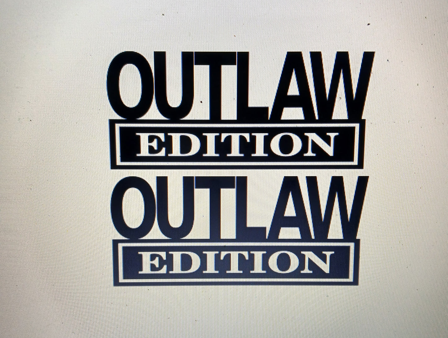 Outlaw Edition badges. Includes 2