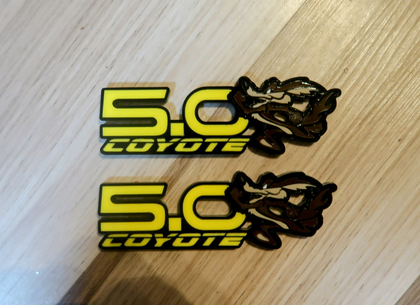 5.0 Coyote fender badges. Includes 2.