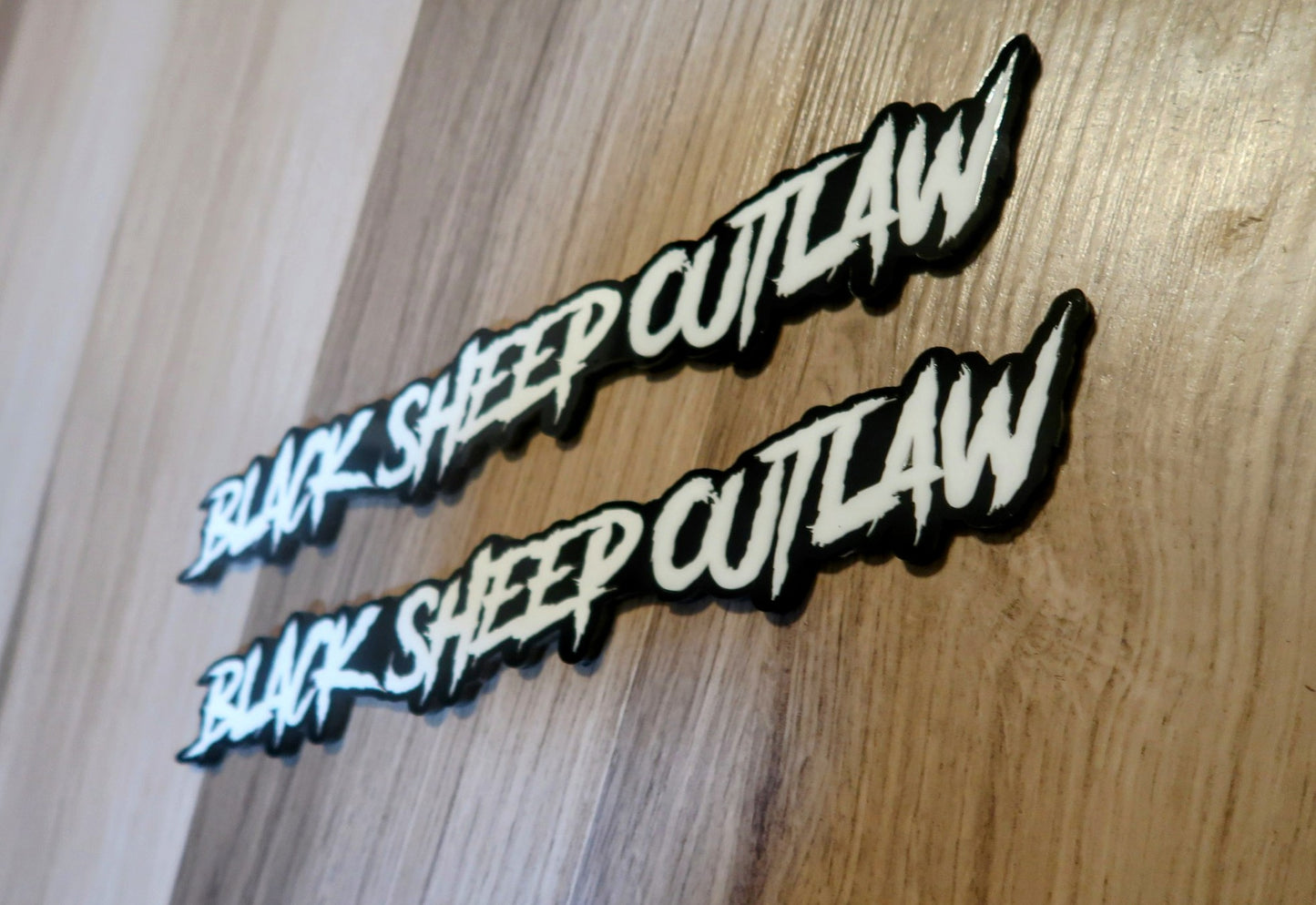 Black Sheep Outlaw Badges. Includes 2