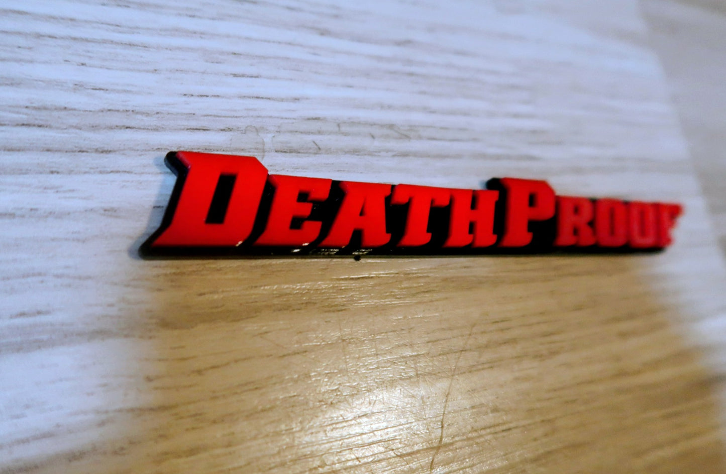 Death Proof badge. Includes 1