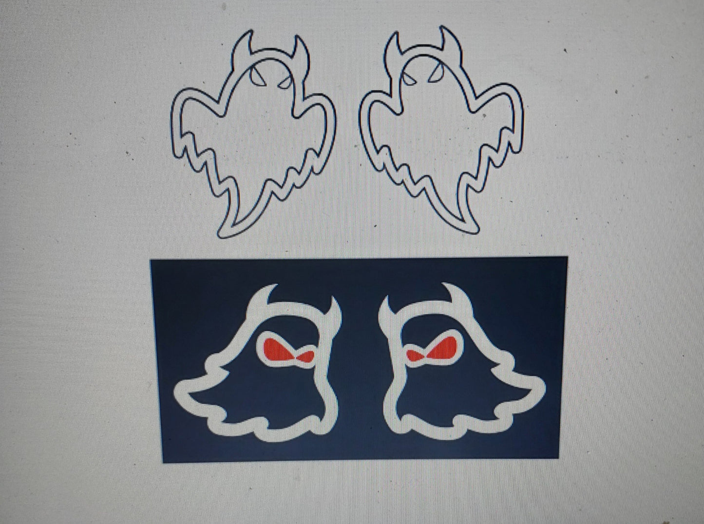 Custom ghost set. Includes 4 badges.