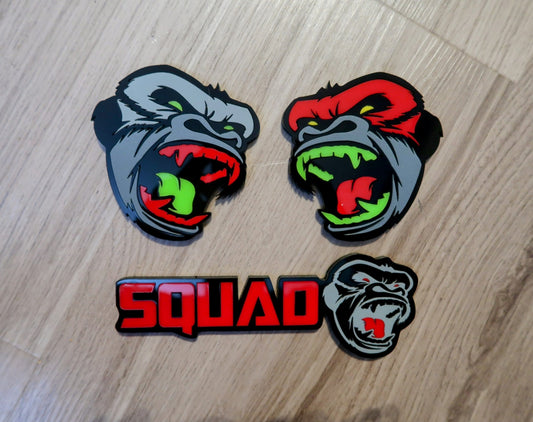 Gorilla car badge set