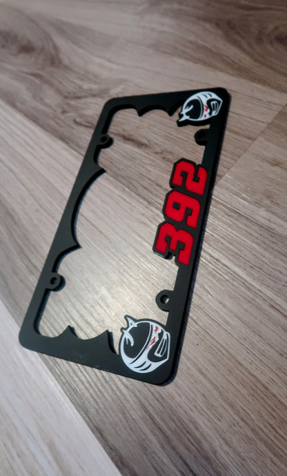 Custom 392,or 345 License Plate Frame