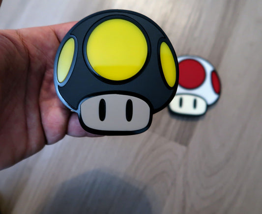 Toad and Bruh Car Badges, Includes 2