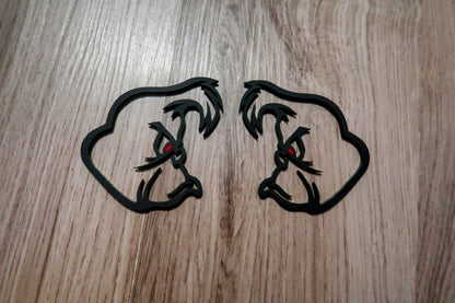 Grinch Inspired Fender badges. Includes 2.