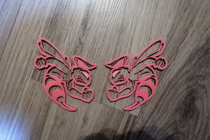 2 color customize-able bee fender badges.