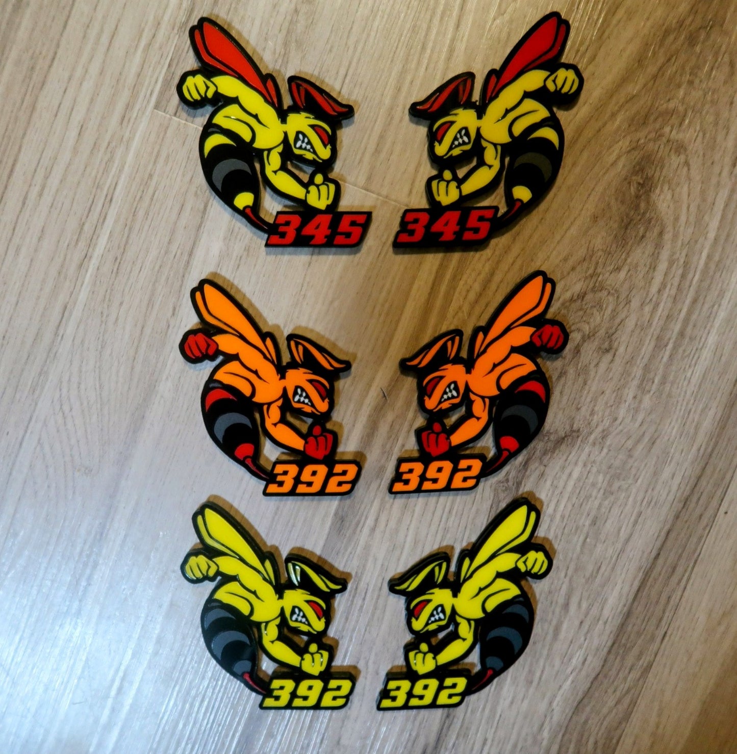 392 or 345 fender badges. Includes 2.