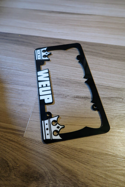 Customized King Crown Plate Frame with your custom text.