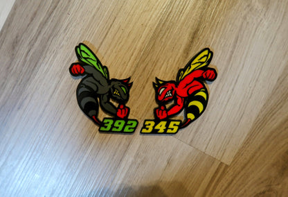 Devil 392, 345, or 426 fender badges. Includes 2.