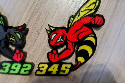 Devil 392, 345, or 426 fender badges. Includes 2.