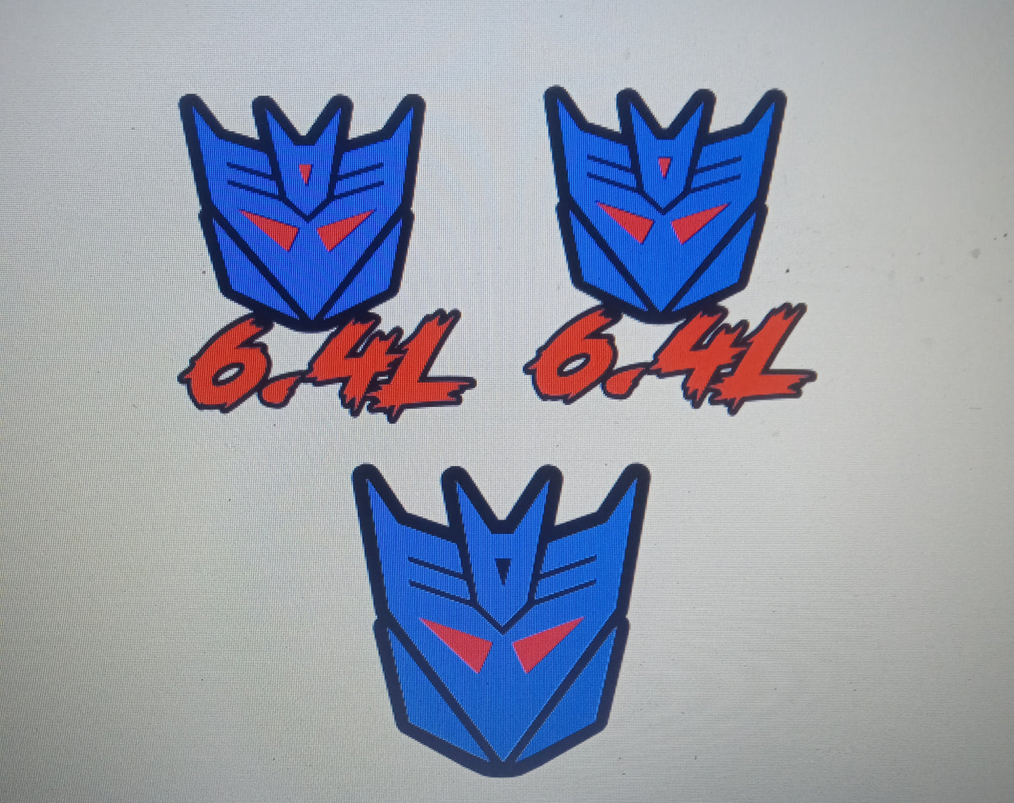 Decepticon fender and trunk badges. Includes 3.