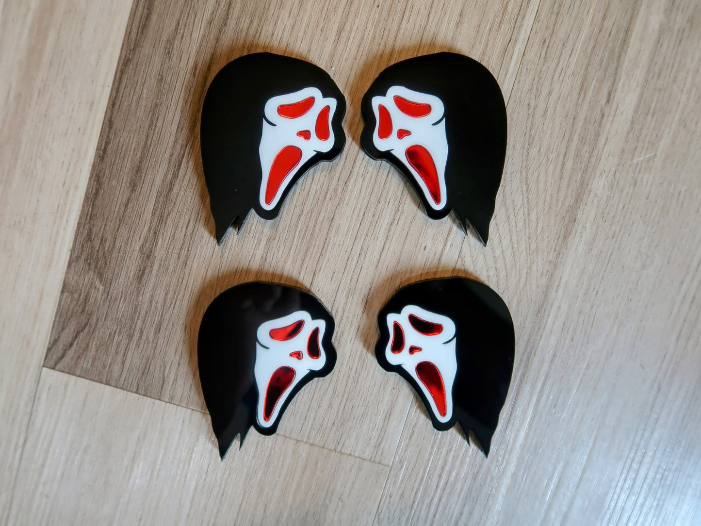 Ghostface badges, includes 2.