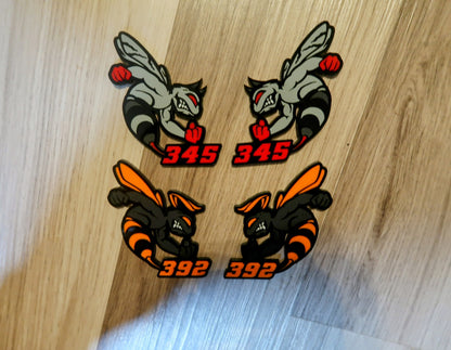 Devil 392, 345, or 426 fender badges. Includes 2.