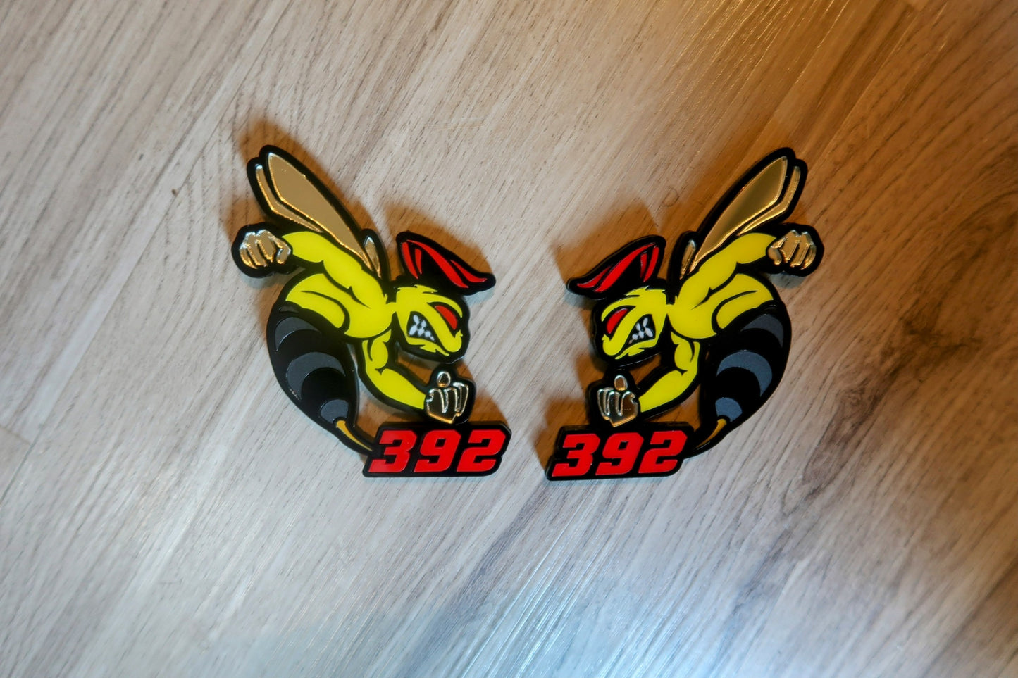 392 or 345 fender badges. Includes 2.