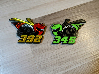 Racing Bee car badges, 392 or 345. Includes 2.