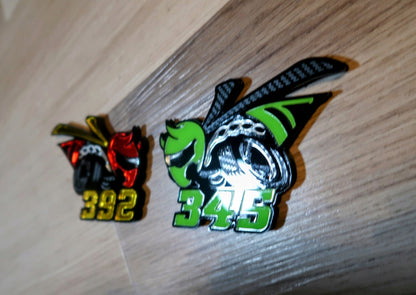 Racing Bee car badges, 392 or 345. Includes 2.