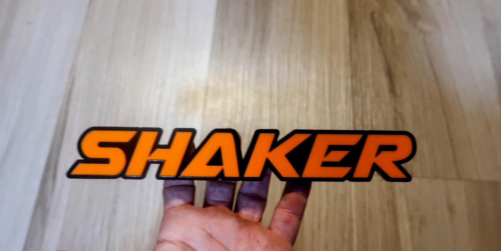 Shaker car badge. Includes 1. – Your Custom Badge