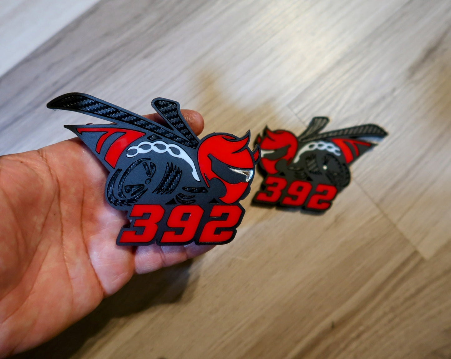 Racing Bee car badges, 392 or 345. Includes 2.