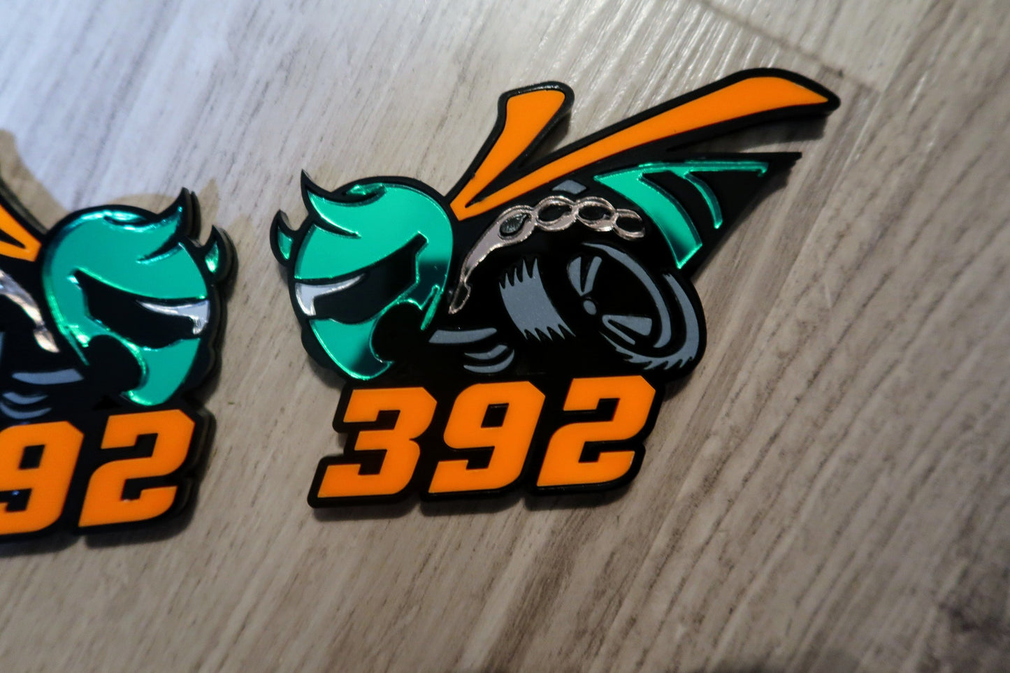 Racing Bee car badges, 392 or 345. Includes 2.