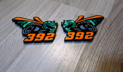 Racing Bee car badges, 392 or 345. Includes 2.