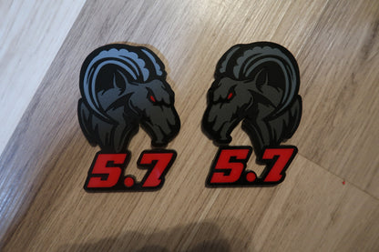 345,392 Agressive Ram Fender badges. Includes 2.