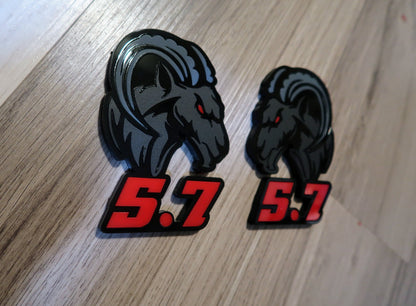 345,392 Agressive Ram Fender badges. Includes 2.