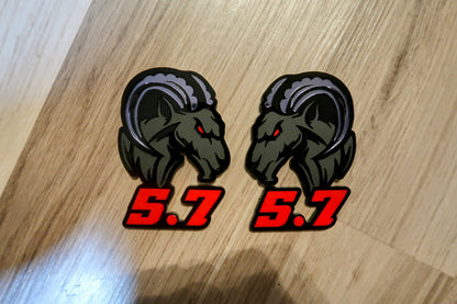 345,392 Agressive Ram Fender badges. Includes 2.