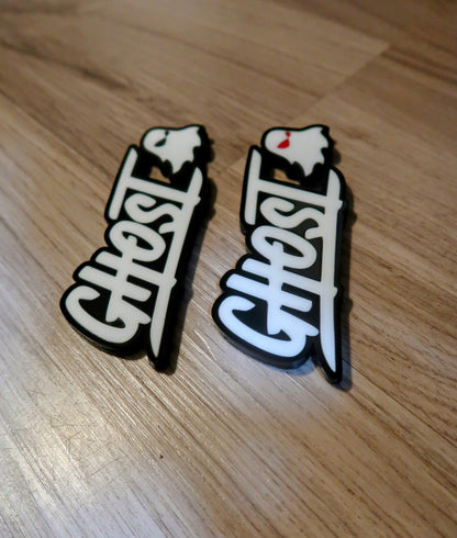 Ghost trunk and grill badge. Includes both.