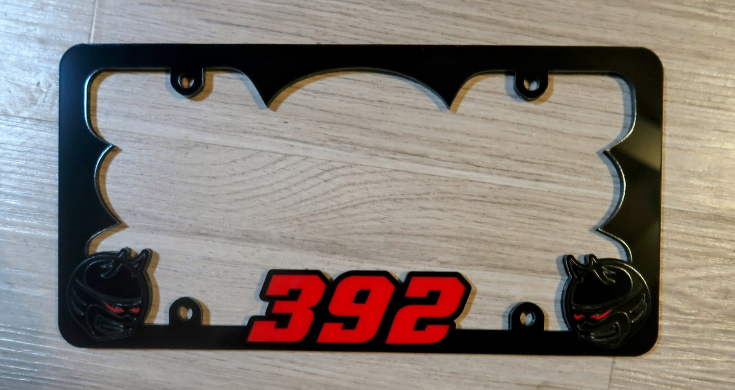 Custom 392,or 345 License Plate Frame