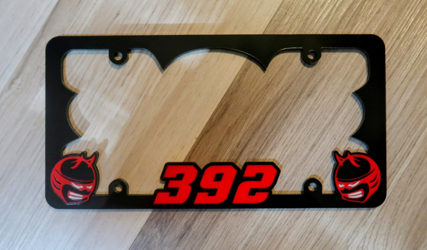 Custom 392,or 345 License Plate Frame