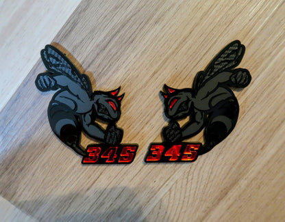 Devil 392, 345, or 426 fender badges. Includes 2.