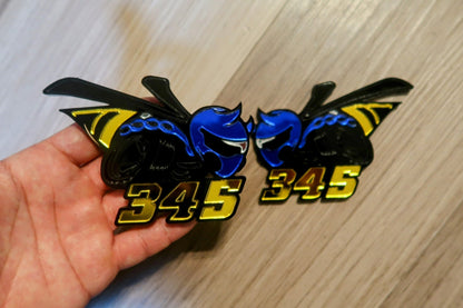 Racing Bee car badges, 392 or 345. Includes 2.