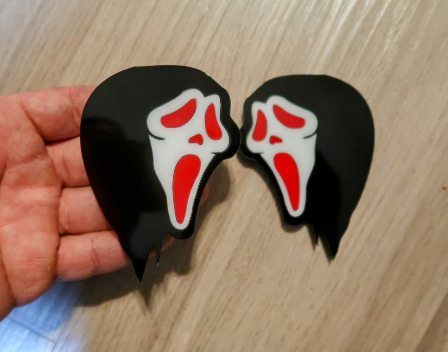 Ghostface badges, includes 2.