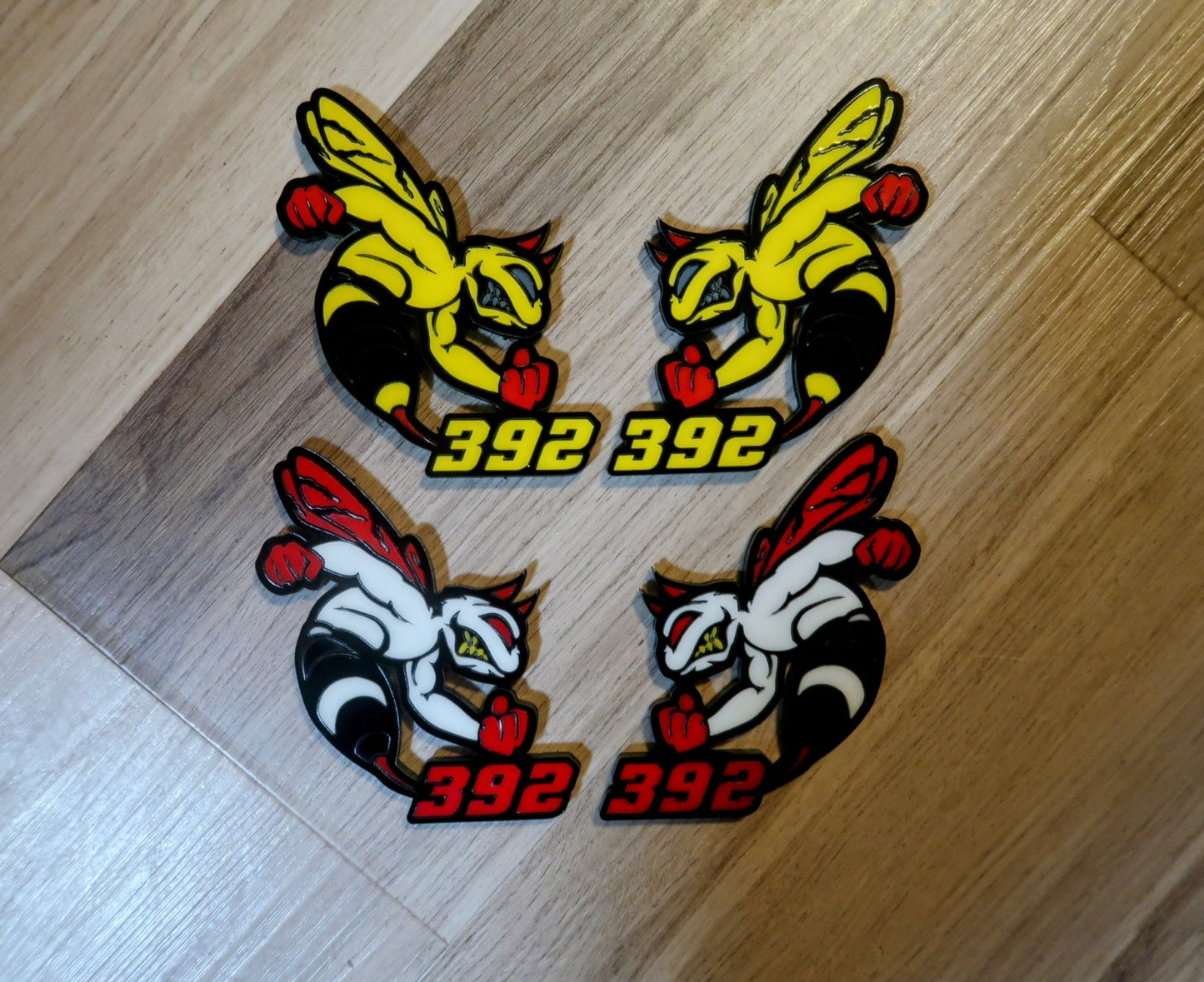 Devil 392, 345, or 426 fender badges. Includes 2.