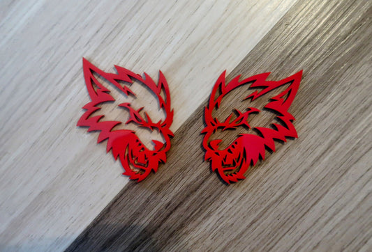 Agreesive Wolf Fender badges. Includes 2.