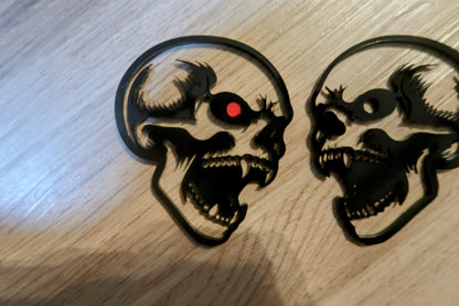 Vampire Skull fender badges. Includes 2.