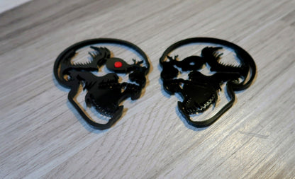 Vampire Skull fender badges. Includes 2.