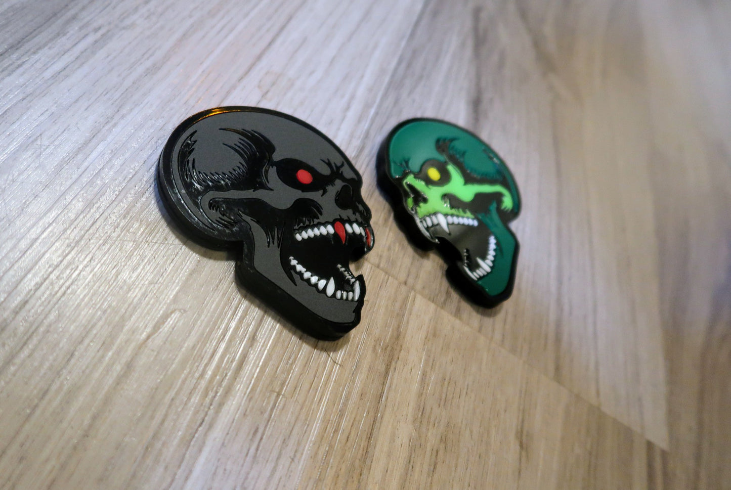 Vampire Skull badges. Includes 2.