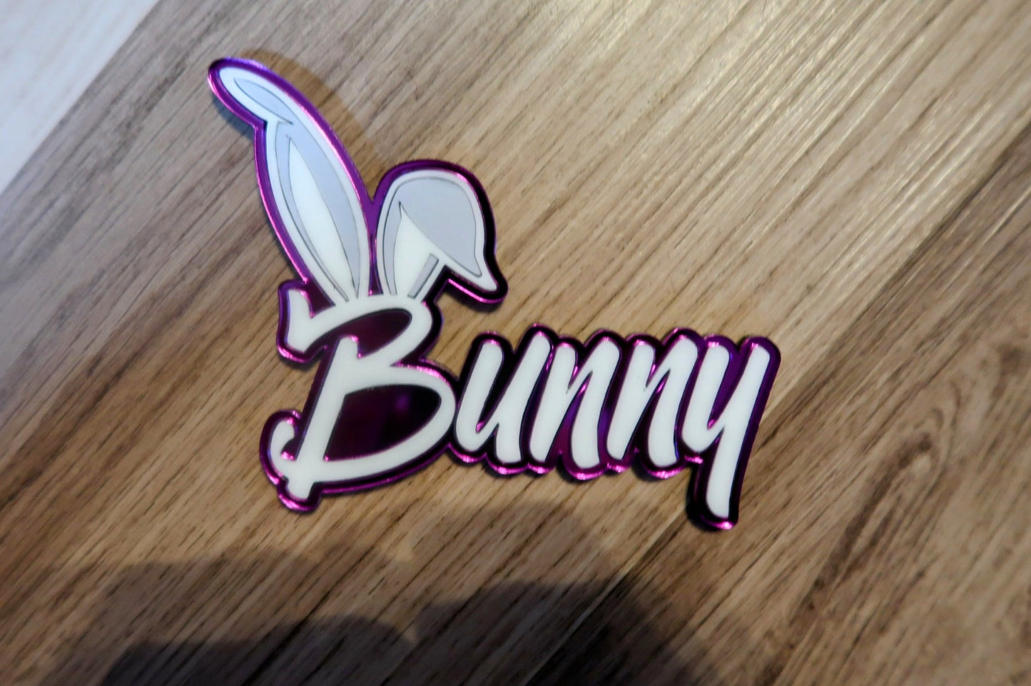 Bunny badge. Includes 1.