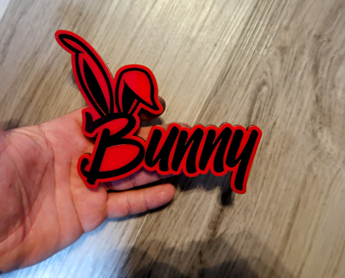 Bunny badge. Includes 1.