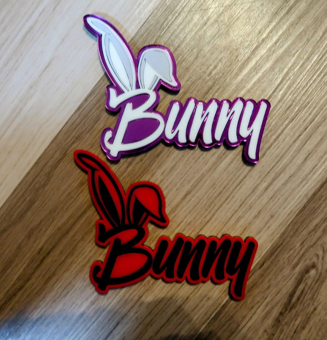 Bunny badge. Includes 1.