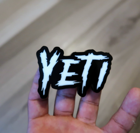 Yeti car badge.