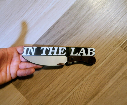 In The Lab badge. Includes 1
