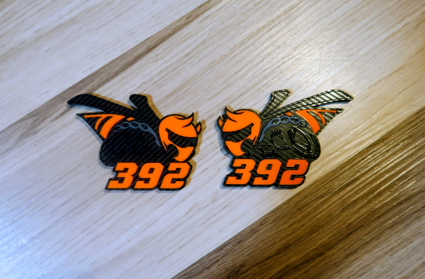 Racing Bee car badges, 392 or 345. Includes 2.