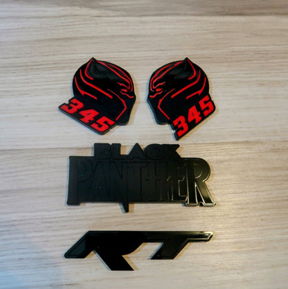Black Panther set of 4 badges.
