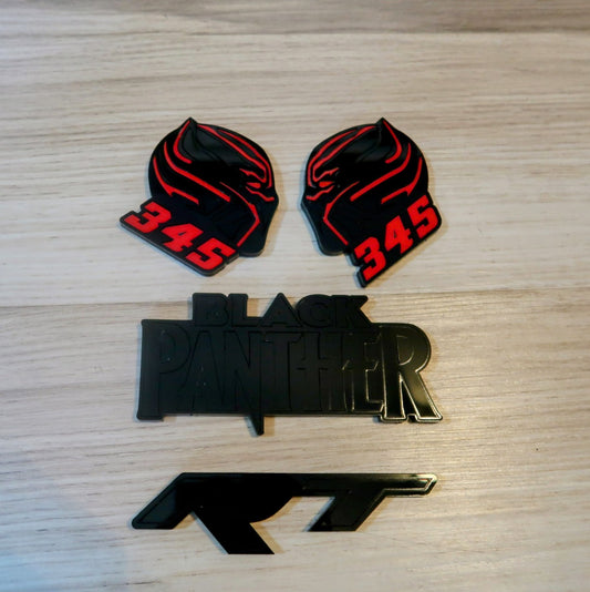 Black Panther set of 4 badges.