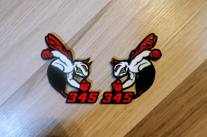 Devil 392, 345, or 426 fender badges. Includes 2.